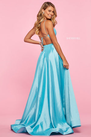 Sherri Hill 53531 dress images in these colors: Royal, Red, Light Blue, Candy Pink, Navy, Coral, Yellow, Aqua.