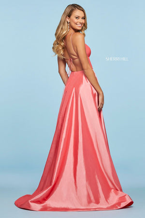 Sherri Hill 53531 dress images in these colors: Royal, Red, Light Blue, Candy Pink, Navy, Coral, Yellow, Aqua.