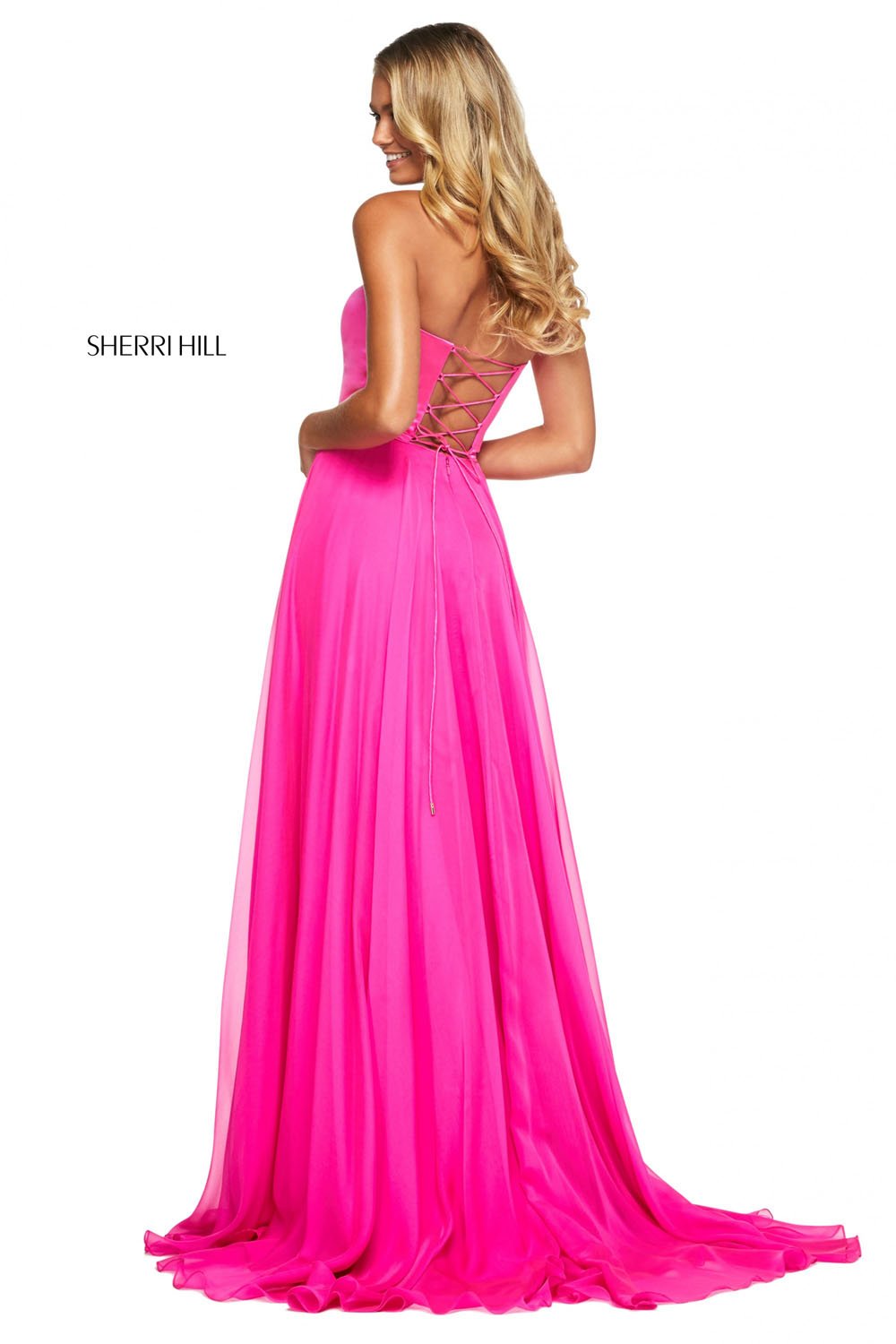 Sherri Hill 53574 dress images in these colors: Red, Royal, Coral, Light Blue, Hot Pink, Yellow, Navy, Emerald, Periwinkle, Candy Pink, Bright Pink, Aqua.