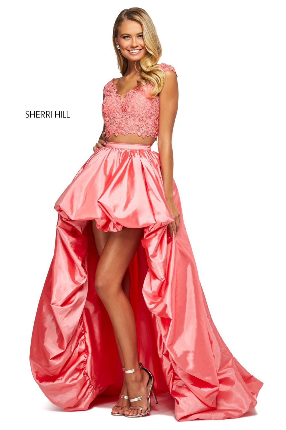 Sherri Hill 53579 Prom Dress - Coral | NewYorkDress Sherri Hill 53579 Prom Dress - Coral | NewYorkDress