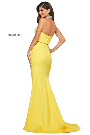 Sherri Hill 53603 dress images in these colors: Yellow, Emerald, Royal, Black, Light Blue, Red.