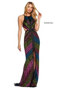 Sherri Hill 53613 dress images in these colors: Black Multi.