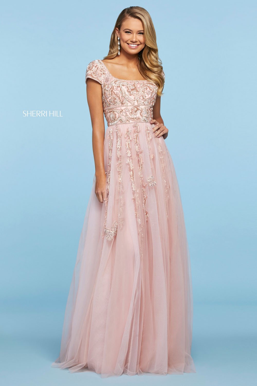 Sherri Hill 53623 dress images in these colors: Blush.