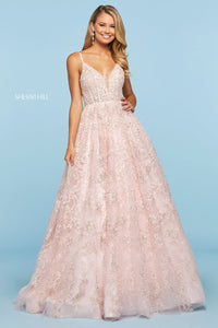 Sherri Hill 53625 dress images in these colors: Aqua, Pink.