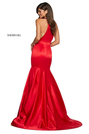 Sherri Hill 53635 dress images in these colors: Red, Rose, Navy, Emerald, Coral, Blush, Light Blue.
