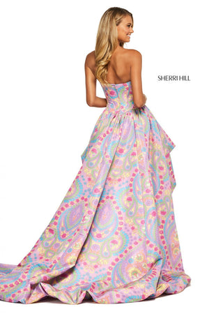Sherri Hill 53643 dress images in these colors: Lilac Print.