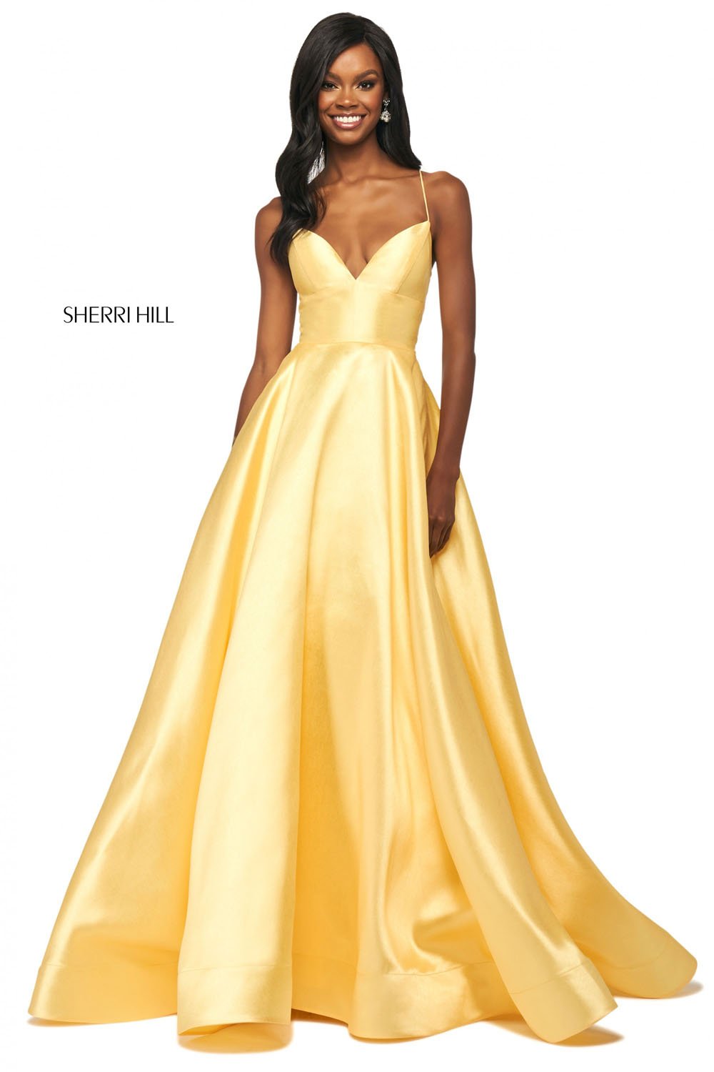 Sherri Hill 53661 dress images in these colors: Royal, Coral, Yellow, Red, Blush, Navy, Lilac, Fuchsia, Light Blue, Aqua, Emerald, Orange, Pink, Black.
