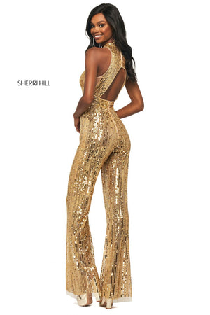 Sherri Hill 53729 dress images in these colors: Silver, Gold, Black.