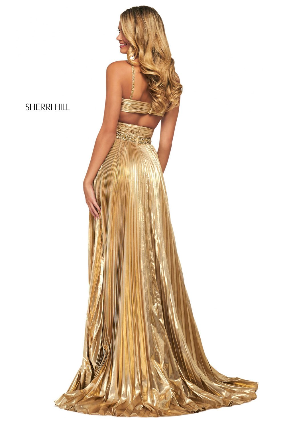 Sherri Hill 53738 dress images in these colors: Gold.