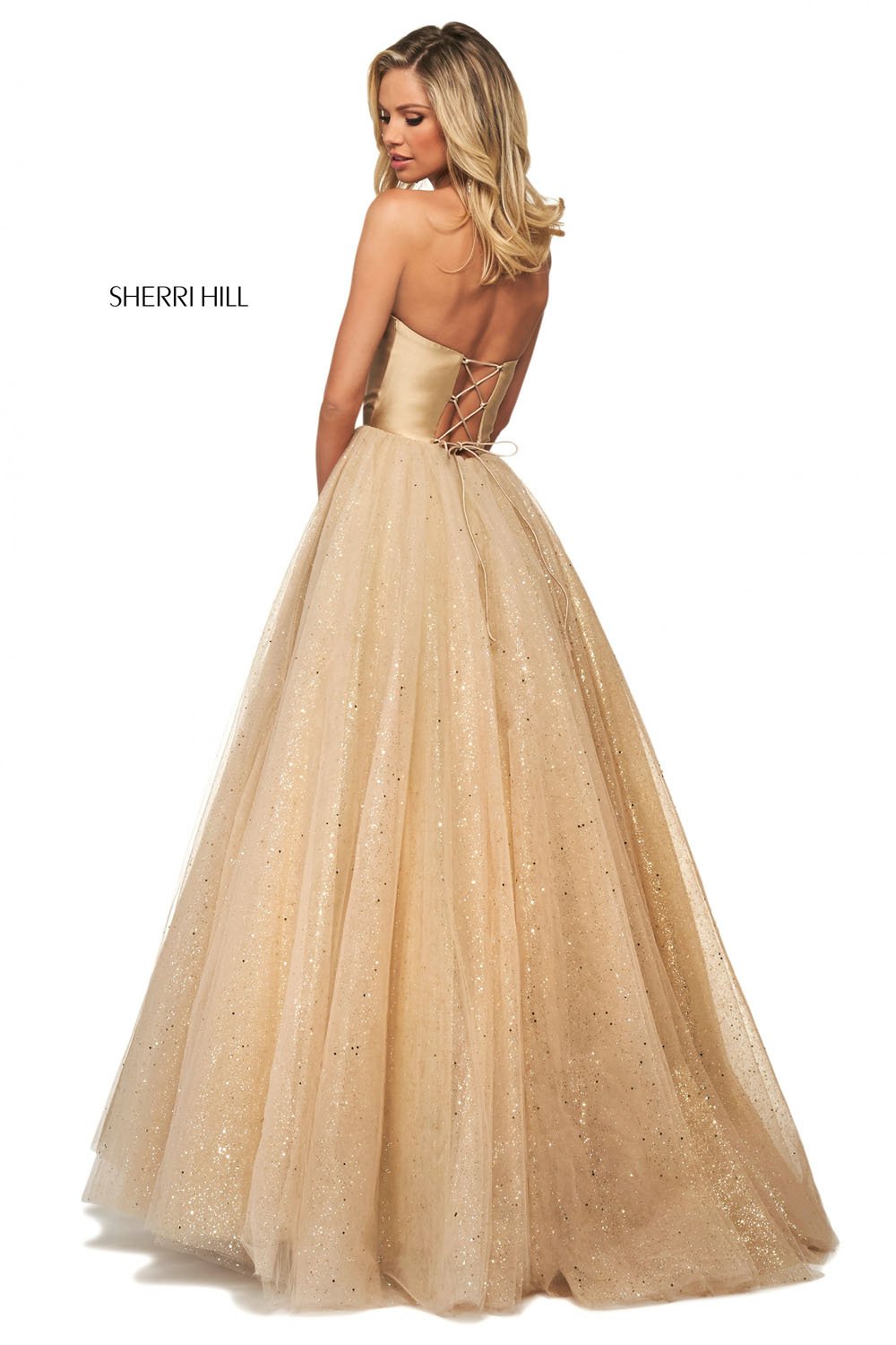 Sherri Hill 53747 dress images in these colors: Gold.