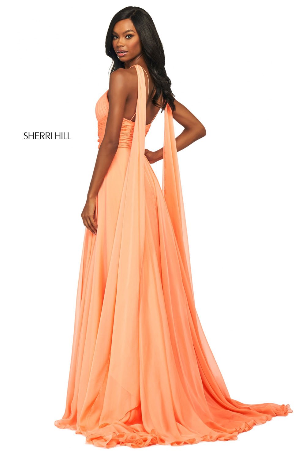 Sherri Hill 53761 dress images in these colors: Aqua, Yellow, Emerald, Light Blue, Dreamcicle, Bright Pink, Blush, Red.
