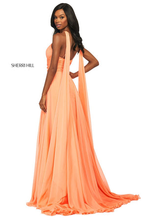 Sherri Hill 53761 dress images in these colors: Aqua, Yellow, Emerald, Light Blue, Dreamcicle, Bright Pink, Blush, Red.