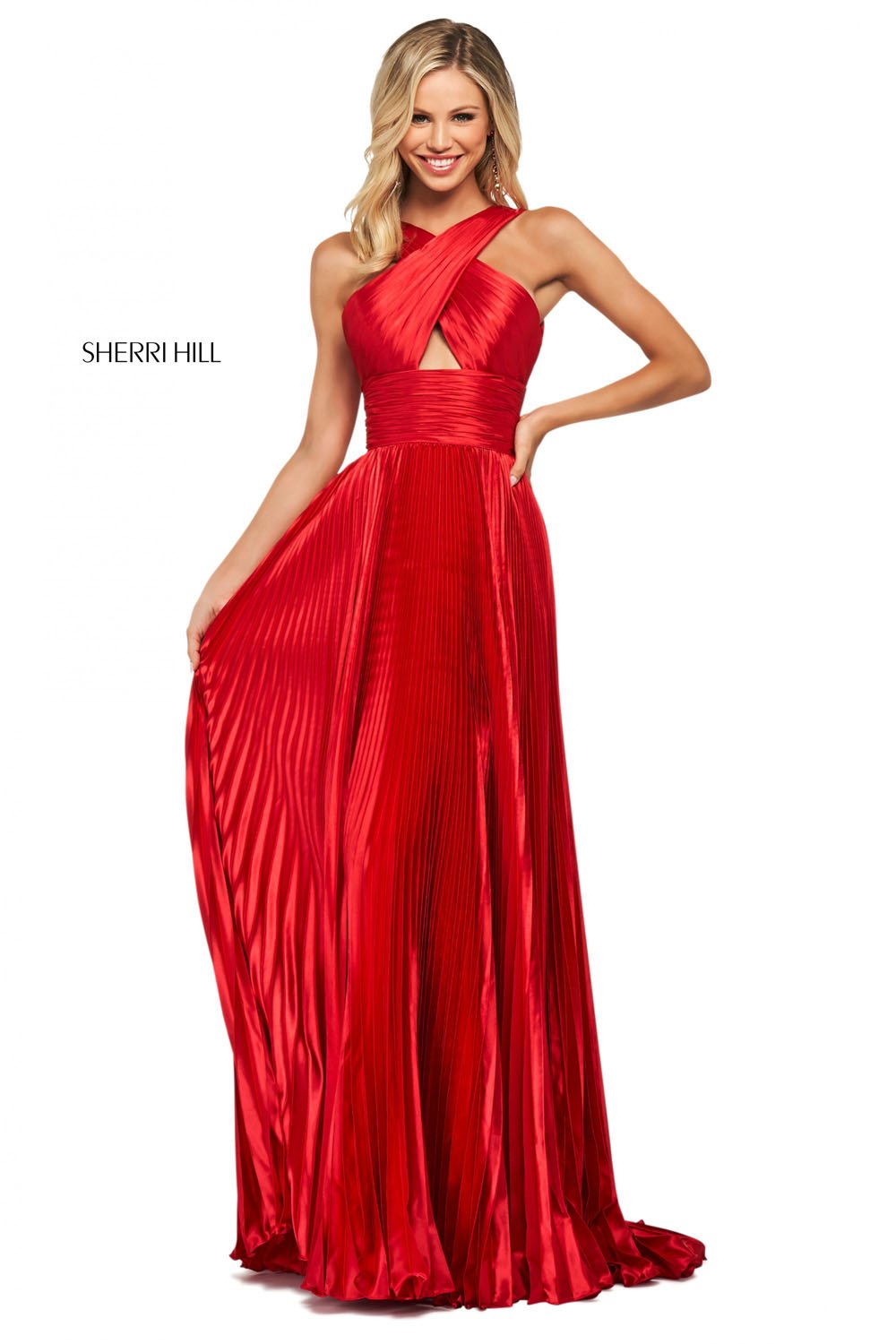 Sherri Hill 53762 dress images in these colors: Black, Emerald, Red, Rose, Ivory, Royal.