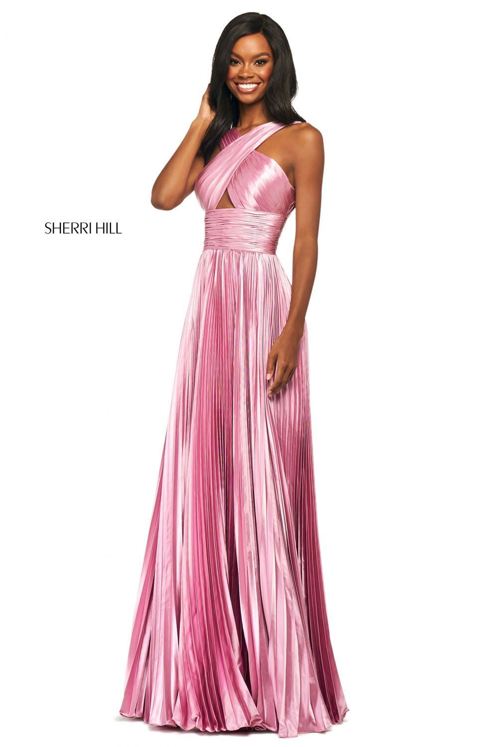 Sherri Hill 53762 dress images in these colors: Black, Emerald, Red, Rose, Ivory, Royal.