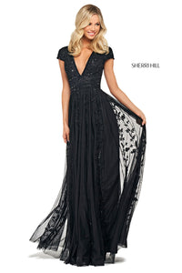 Sherri Hill 53815 dress images in these colors: Black.