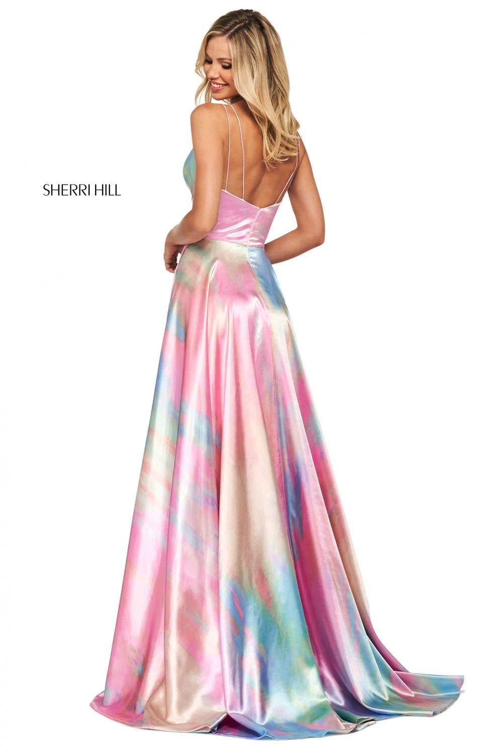 Sherri Hill 53824 dress images in these colors: Ivory Multi.