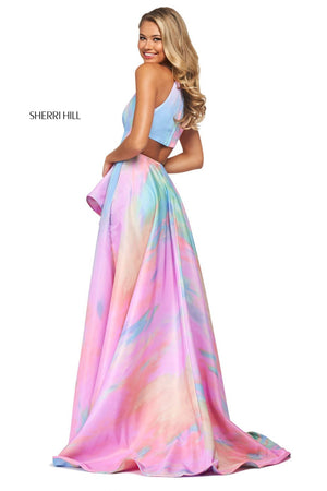 Sherri Hill 53870 dress images in these colors: Ivory Multi.