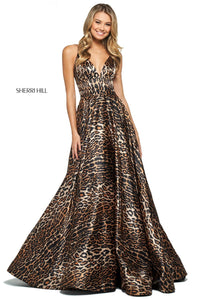 Sherri Hill 53887 dress images in these colors: Animal Print.