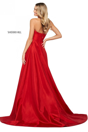 Sherri Hill 53904 dress images in these colors: Wine, Emerald, Yellow, Bright Pink, Navy, Red, Royal.