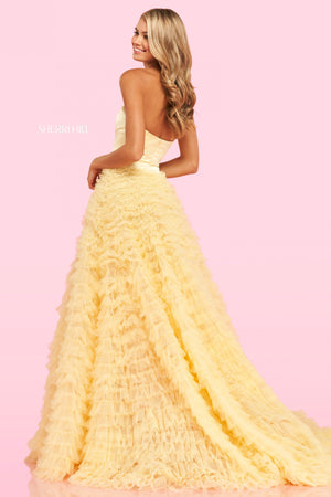 Sherri Hill 54147 dress images in these colors: Red, Light Blue, Ivory, Yellow, Blush.