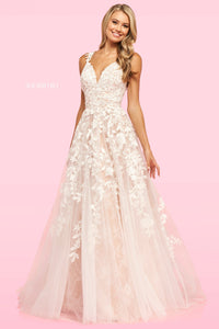 Sherri Hill 54159 dress images in these colors: Lilac, Red, Blush, Ivory, Bright Pink, Periwinkle.