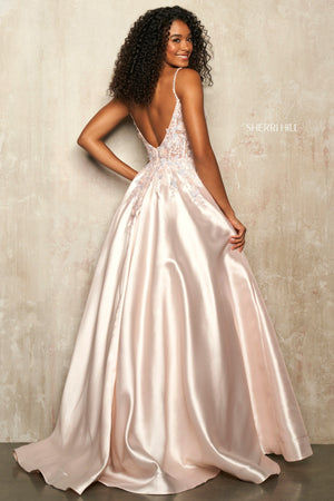 Sherri Hill 54211 dress images in these colors: Blush, Light Blue.