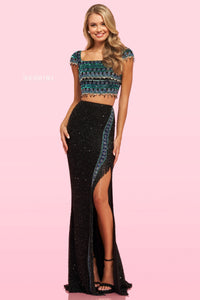 Sherri Hill 54254 dress images in these colors: Black Multi.