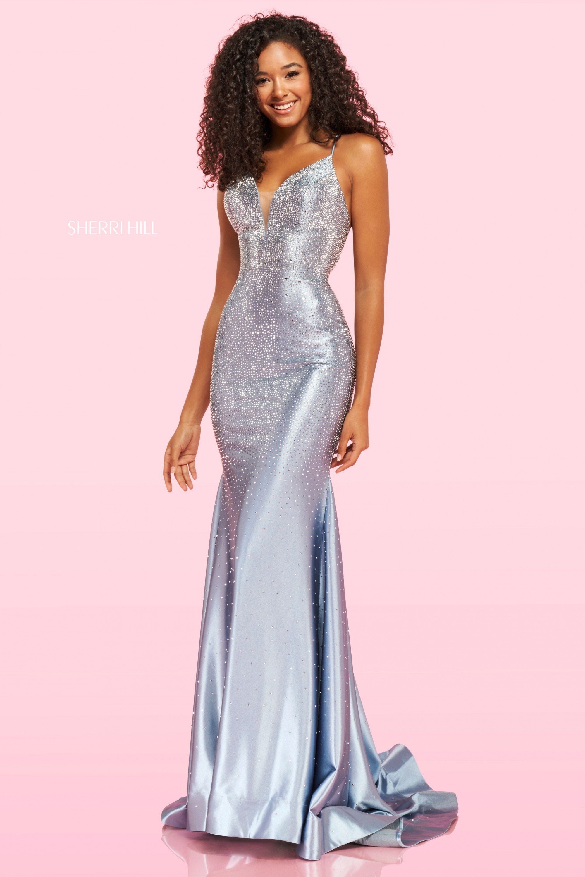 Sherri Hill 54273 dress images in these colors: Grey.