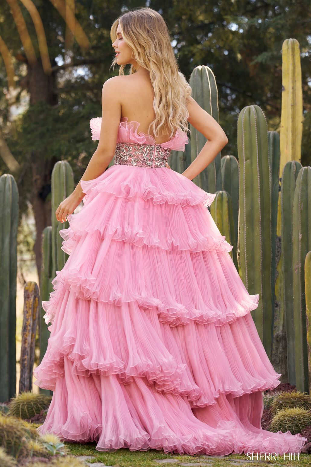 Sherri Hill 55635 prom dress images.  Sherri Hill 55635 is available in these colors: Periwinkle, Black, Rose, Aqua, Red, Ivory, Candy Pink, Blush, Light Blue.