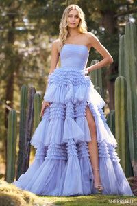 Sherri Hill 55677 formal dress images.  Sherri Hill 55677 is available in these colors: Light Champagne, Periwinkle, Navy, Light Blue, Red, Blush, Magenta, Ivory, Black.