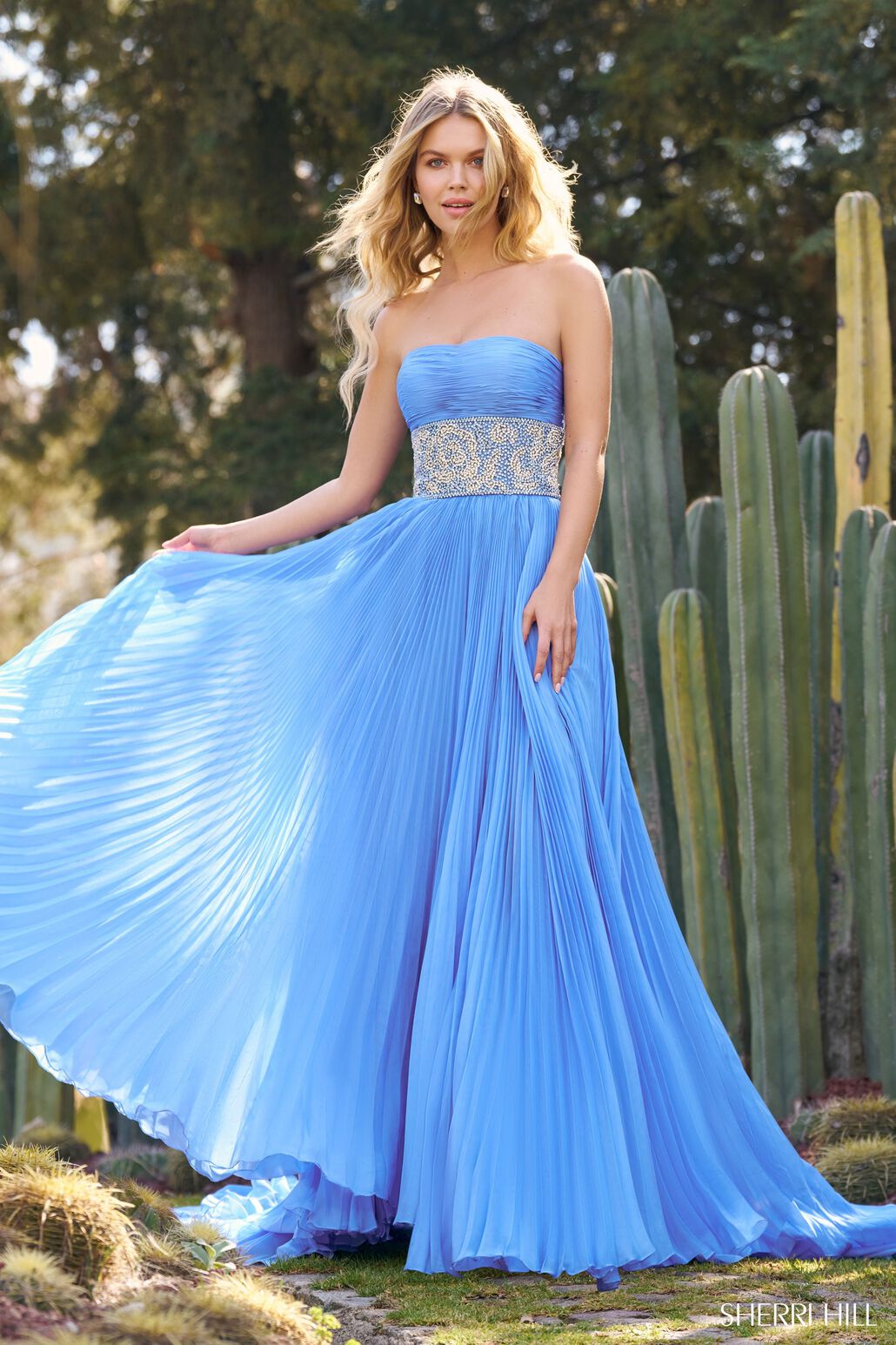 Sherri Hill 55753 formal dress images.  Sherri Hill 55753 is available in these colors: Periwinkle, Red, Royal, Black, Orange, Yellow, Aqua, Light Blue, Blush, Emerald.