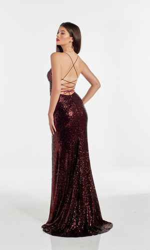 Alyce Paris 60948 dress images in these colors: Burgundy,  Royal,  Charcoal,  Pine.