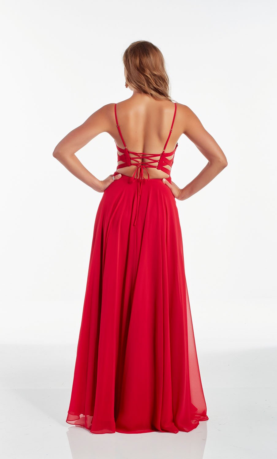 Alyce Paris 60953 dress images in these colors: Red,  Pine,    Midnight.
