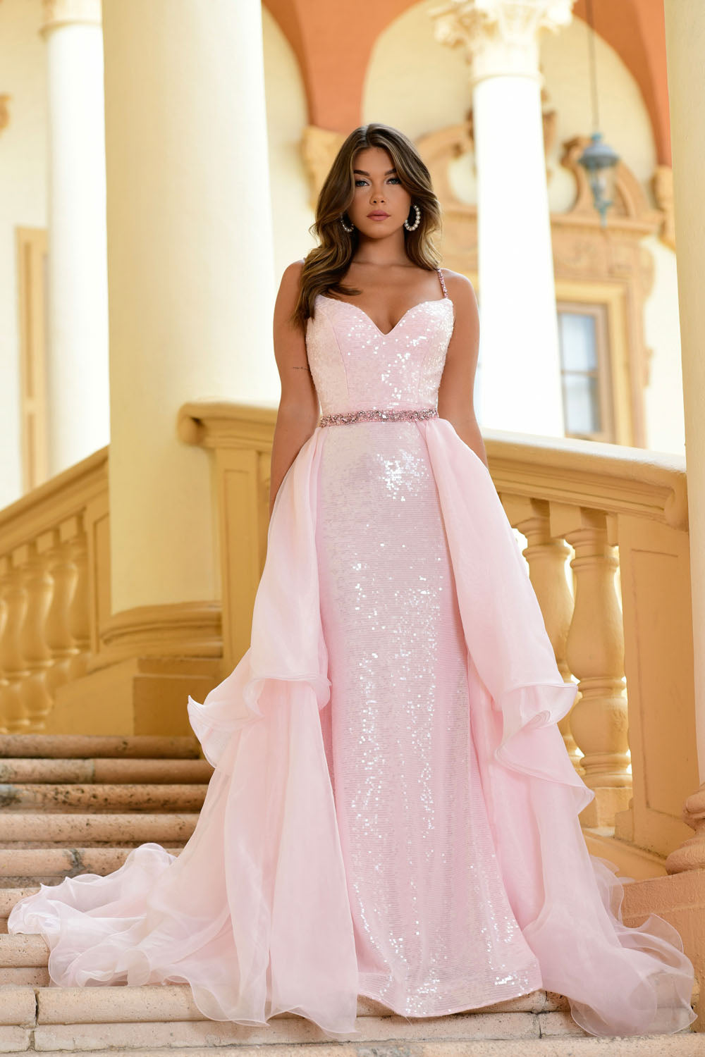 Ava Presley 28560 prom dresses images. Style 28560 by Ava Presley is available in these colors: Blush, Light Blue.