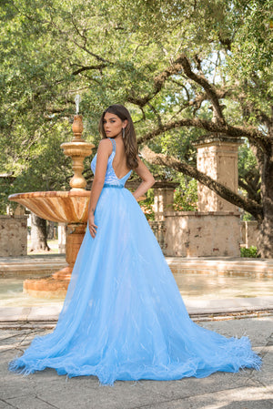 Ava Presley 28572 prom dresses images. Style 28572 by Ava Presley is available in these colors: Powder Blue, Iridescent White.