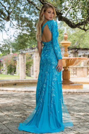 Ava Presley 28578 prom dresses images. Style 28578 by Ava Presley is available in these colors: White, Turquoise.