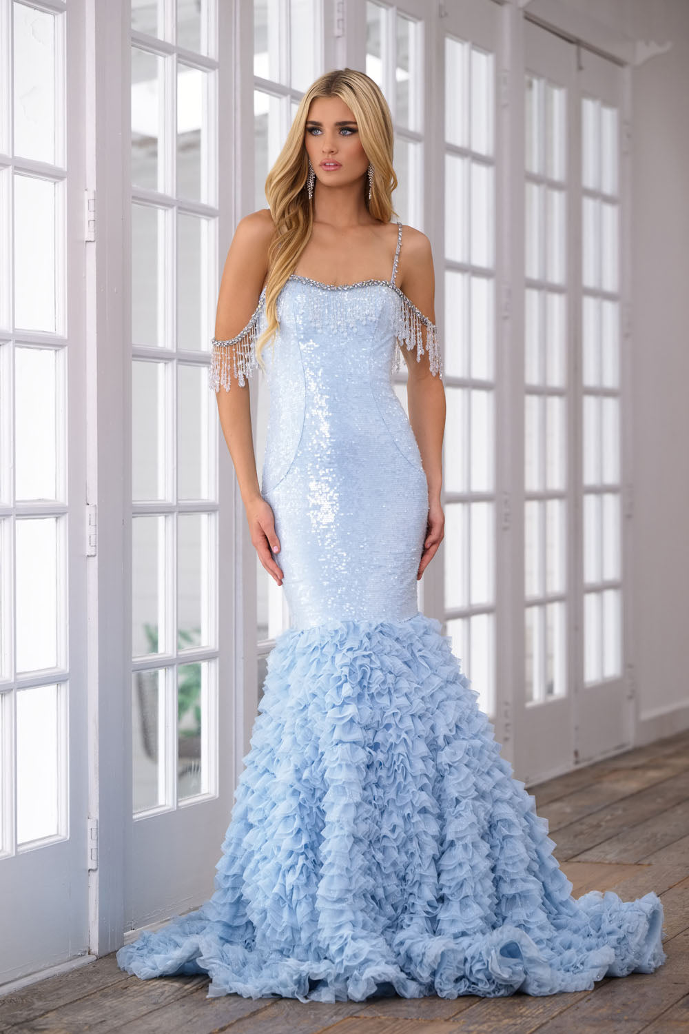 Ava Presley 28598 prom dresses images. Style 28598 by Ava Presley is available in these colors: Light Blue, Blush.