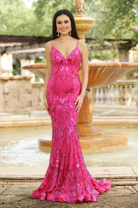 Ava Presley 38817 prom dress images. Style 38817 by Ava Presley is available in these colors: Hot Pink, Purple.