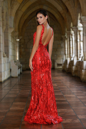 Ava Presley 38818 prom dress images. Style 38818 by Ava Presley is available in these colors: Red, Royal.