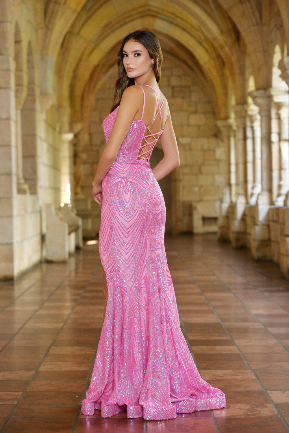Ava Presley 38850 prom dress images. Style 38850 by Ava Presley is available in these colors: Pink, Violet, Royal, Purple.