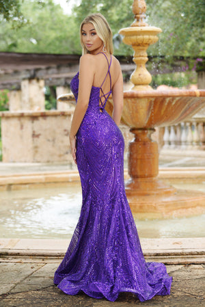 Ava Presley 38852 prom dress images. Style 38852 by Ava Presley is available in these colors: Royal, Purple.