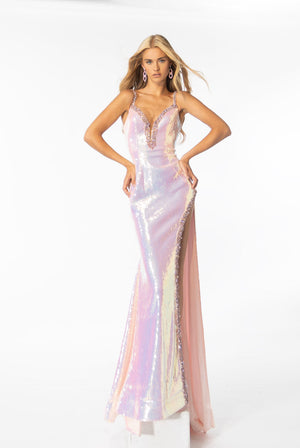Ava Presley 39261 prom dresses images. Style 39261 by Ava Presley is available in these colors: Black, Iridescent Pink.