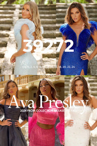 Ava Presley 39272 prom dress images.  Ava Presley 39272 is available in these colors: Off White, Lilac.