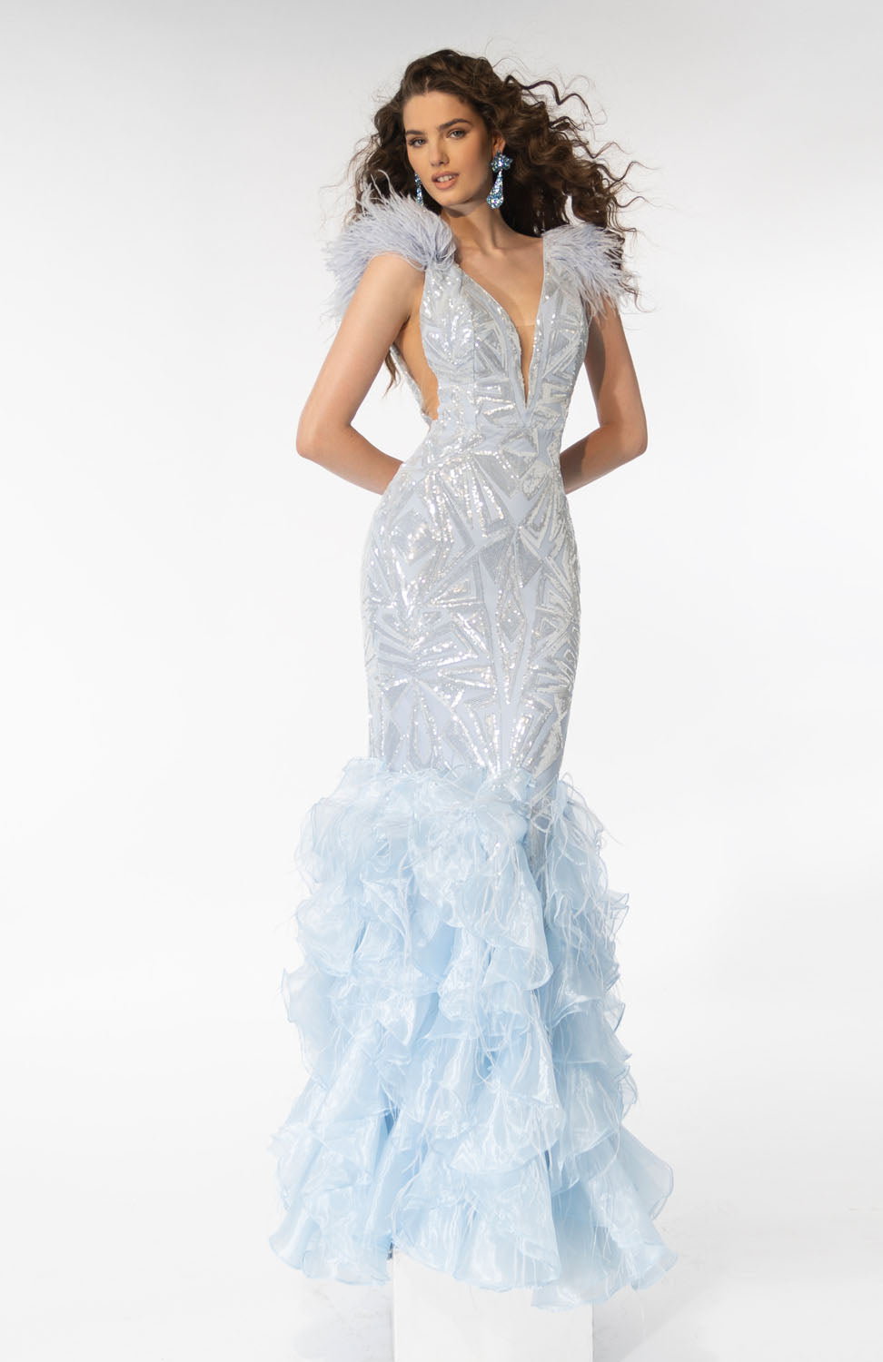 Ava Presley 39315 prom dresses images. Style 39315 by Ava Presley is available in these colors: Light Blue, Lilac.