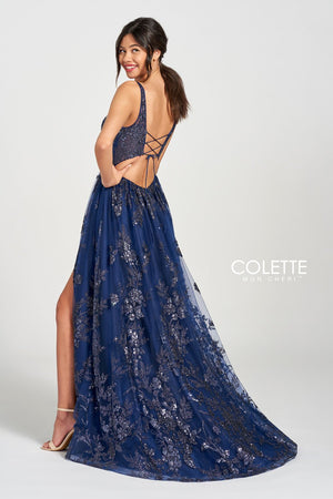Colette CL12215 Navy Blue prom dresses.  Navy Blue prom dresses image by Colette.
