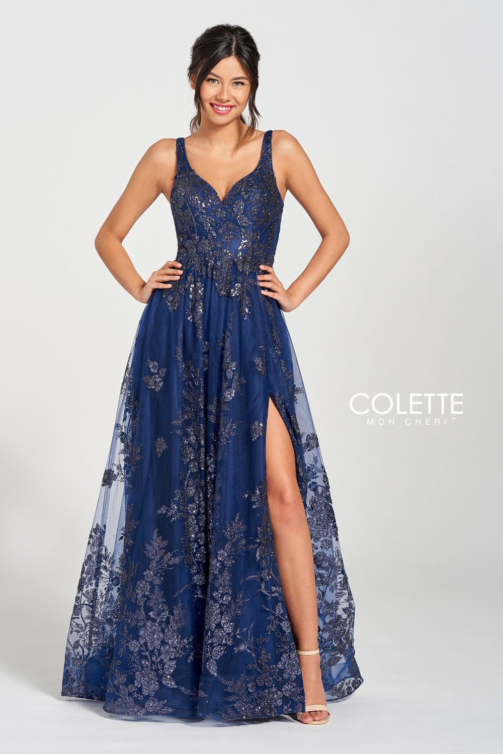 Colette CL12215 Navy Blue prom dresses.  Navy Blue prom dresses image by Colette.