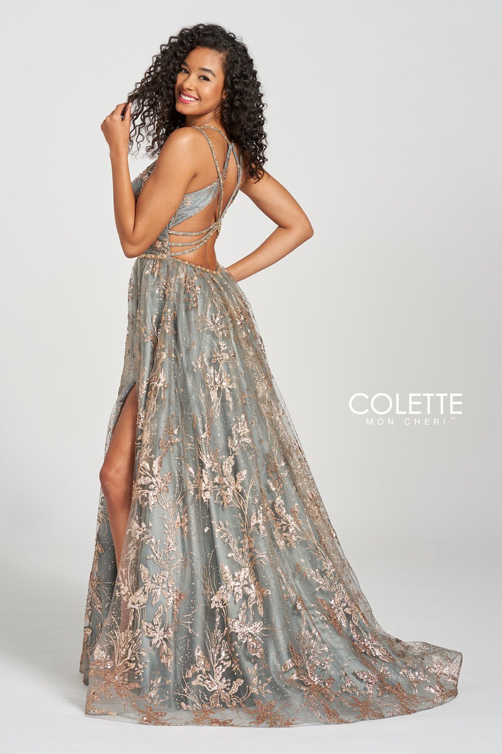 pewter formal dress Pewter Three Quarter Sleeve Off the Shoulder Dress 23136