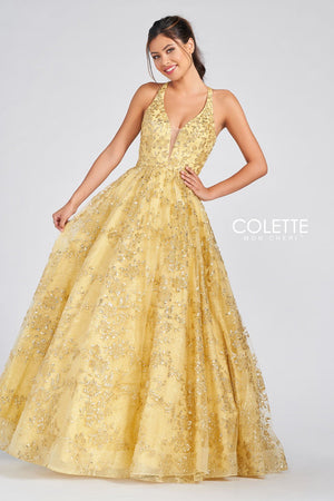 Colette CL12223 Vintage Yellow prom dresses.  Vintage Yellow prom dresses image by Colette.
