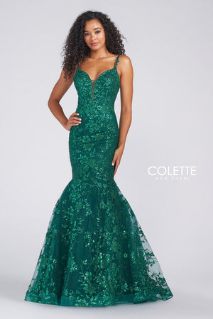 Colette CL12242 Emerald prom dresses.  Emerald prom dresses image by Colette.