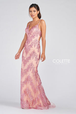 Colette CL12245 Rose Nude prom dresses.  Rose Nude prom dresses image by Colette.